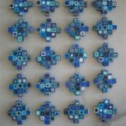 Boutons Klimt bleu