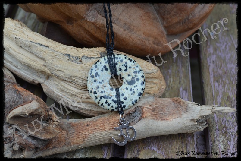 Pendentif donut jaspe léopard