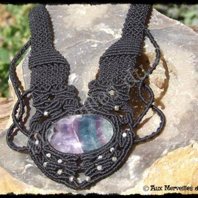 Collier fluorite arc en ciel