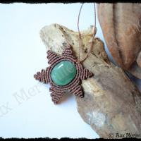 Pendentif soleil aventurine facetee 1