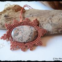 Pendentif soleil calcedoine peau de serpent 3