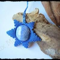 Pendentif soleil quartz bleu